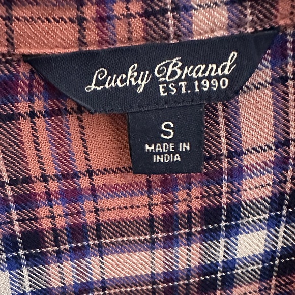Lucky Brand Multicolor Button-Up Tunic Shirt Top Flannel Long Sleeve - Picture 6 of 6
